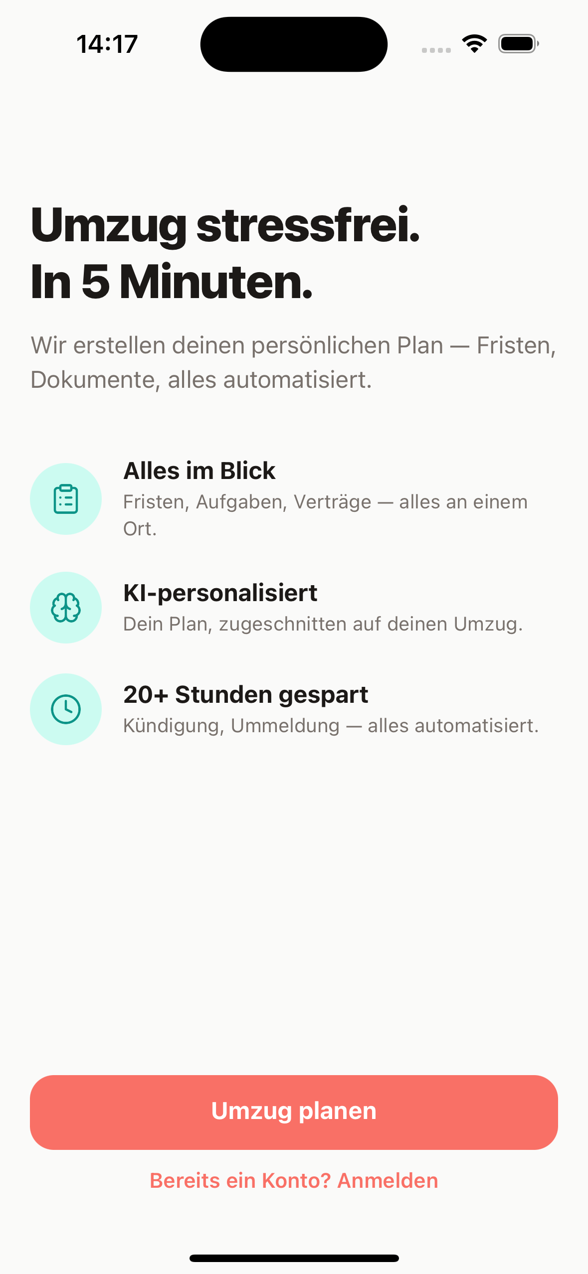 omove App – Umzug stressfrei planen